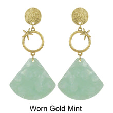 Load image into Gallery viewer, Acetate Resin Geometric Dangle Post Earrings