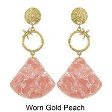 Load image into Gallery viewer, Acetate Resin Geometric Dangle Post Earrings