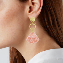 Load image into Gallery viewer, Acetate Resin Geometric Dangle Post Earrings