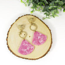 Load image into Gallery viewer, Acetate Resin Geometric Dangle Post Earrings