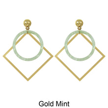 Load image into Gallery viewer, Acetate Resin Geometric Dangle Post Earrings