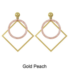 Load image into Gallery viewer, Acetate Resin Geometric Dangle Post Earrings