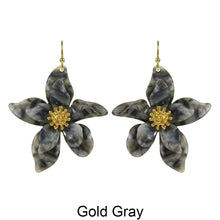 Load image into Gallery viewer, Acetate Resin Flower Delicate Dangle Hook Earrings