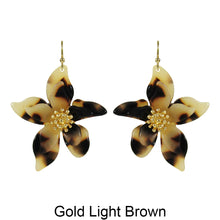 Load image into Gallery viewer, Acetate Resin Flower Delicate Dangle Hook Earrings