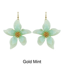 Load image into Gallery viewer, Acetate Resin Flower Delicate Dangle Hook Earrings