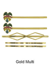 Load image into Gallery viewer, Stoned Monstera Hair Clips 5PCS Set
