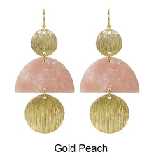Load image into Gallery viewer, Acetate Resin Geometric Drop Hook Earrings
