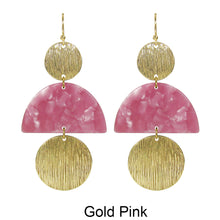 Load image into Gallery viewer, Acetate Resin Geometric Drop Hook Earrings