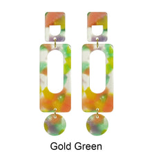 Load image into Gallery viewer, Acetate Resin Geometric Dangle Post Earrings