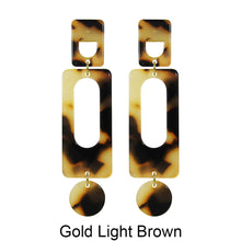 Load image into Gallery viewer, Acetate Resin Geometric Dangle Post Earrings