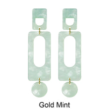 Load image into Gallery viewer, Acetate Resin Geometric Dangle Post Earrings