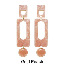 Load image into Gallery viewer, Acetate Resin Geometric Dangle Post Earrings