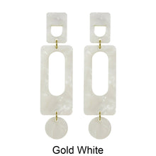 Load image into Gallery viewer, Acetate Resin Geometric Dangle Post Earrings