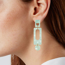 Load image into Gallery viewer, Acetate Resin Geometric Dangle Post Earrings