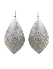 Load image into Gallery viewer, Starfish Design Engraved Teardrop Shape Drop Dangle Earrings