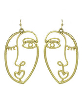 Load image into Gallery viewer, Picasso Face Design Drop Dangle Hook Earrings