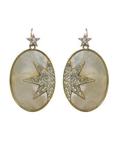 Load image into Gallery viewer, Celestial Sparkling Star Shell Dangle Drop Hook Earrings