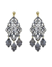 Load image into Gallery viewer, Acetate Resin Chandelier  Filigree Dangle Drop Post Earrings