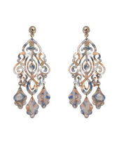 Load image into Gallery viewer, Acetate Resin Chandelier  Filigree Dangle Drop Post Earrings