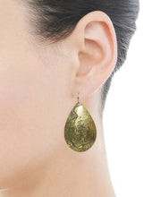 Load image into Gallery viewer, Mermaid Design Engraved Teardrop Shape Drop Dangle Earrings