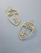 Load image into Gallery viewer, Picasso Face Design Drop Dangle Hook Earrings