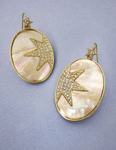 Load image into Gallery viewer, Celestial Sparkling Star Shell Dangle Drop Hook Earrings