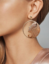 Load image into Gallery viewer, Picasso earring, Face Beautiful Lady Abstract  Design Drop Dangle Post Earrings