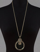Load image into Gallery viewer, Hamsa  6 Times Magnifier Magnifying Glass Pendant Necklace, 30&quot; plus 3&quot;