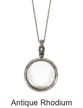 Load image into Gallery viewer, Plain 6 Times Magnifier Magnifying Glass Pendant Necklace, 30&quot; plus 3&quot;