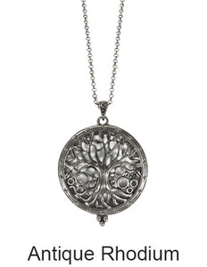 Tree of Life 6 Times Magnifier Magnifying Glass Top Sliding Magnet Pendant Necklace, 30 inch plus 3 inch