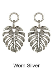 Load image into Gallery viewer, Monstera earrings Tropical plant Leaf earring Nature inspired floral leaves Post earrings