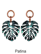 Load image into Gallery viewer, Monstera earrings Tropical plant Leaf earring Nature inspired floral leaves Post earrings