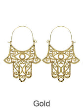 Load image into Gallery viewer, Hamsa Wire Abstract Hook earring