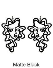 Load image into Gallery viewer, Picasso Face, Perm Girl, Abstract, face earring, Drop Dangle earring