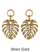 Load image into Gallery viewer, Monstera earrings Tropical plant Leaf earring Nature inspired floral leaves Post earrings