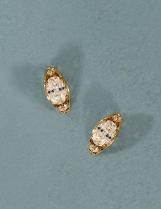 Cubic Zirconia Paved  Post earring