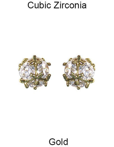 Cubic Zirconia Ball Post earring