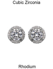 Load image into Gallery viewer, Cubic Zirconia Paved  Post earring