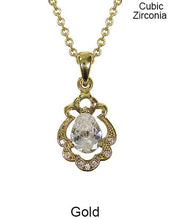 Load image into Gallery viewer, Cubic Zirconia Necklace 18 inch plus 3 inch extension