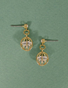 Cubic Zirconia Tear Drop Dangle & Drop Post earring