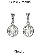 Load image into Gallery viewer, Cubic Zirconia Tear Drop Dangle &amp; Drop Post earring