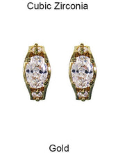 Load image into Gallery viewer, Cubic Zirconia Paved  Post earring