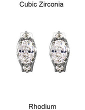 Load image into Gallery viewer, Cubic Zirconia Paved  Post earring