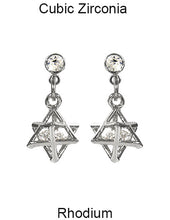 Load image into Gallery viewer, Cubic Zirconia Star Drop Dangle &amp; Drop Post earring