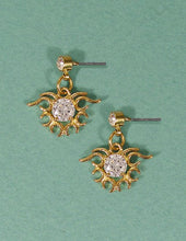 Load image into Gallery viewer, Cubic Zirconia Flower Drop Dangle &amp; Drop Post earring