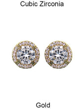 Load image into Gallery viewer, Cubic Zirconia Paved  Post earring