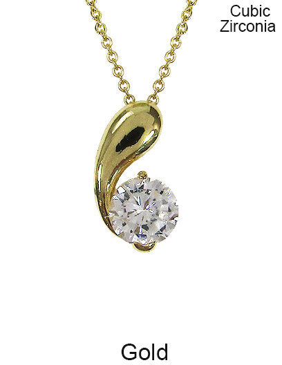 Cubic Zirconia Necklace 18 inch plus 3 inch extension