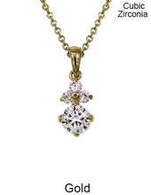 Load image into Gallery viewer, Cubic Zirconia Necklace 18 inch plus 3 inch extension