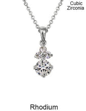 Load image into Gallery viewer, Cubic Zirconia Necklace 18 inch plus 3 inch extension