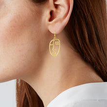 Load image into Gallery viewer, Mini Picasso Face Design Drop Dangle Hook Earrings-Small Size